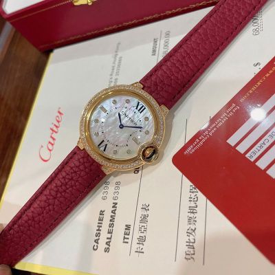 Cartier 36MM Pearl Color Dial Quartz Movement Women's Watch